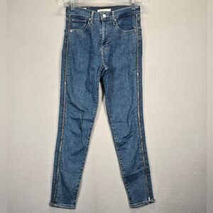 Levi Strauss Mile High Super Skinny Zipper Side Womens Jeans Size 27 High Rise